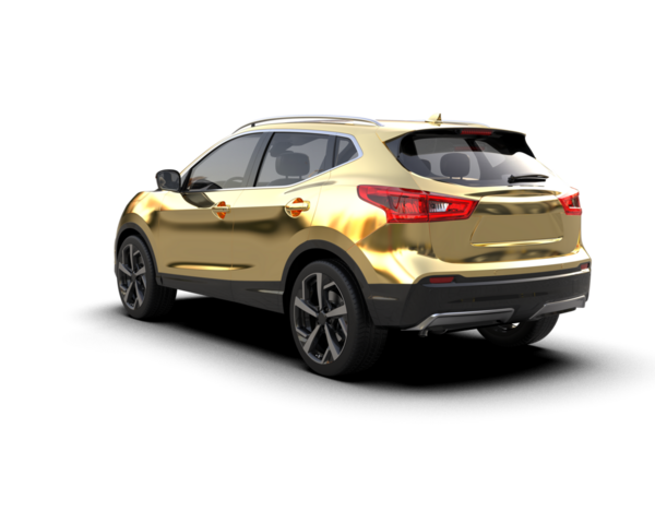 Modern araba arka planda izole edilmiş. 3D görüntüleme - illüstrasyon