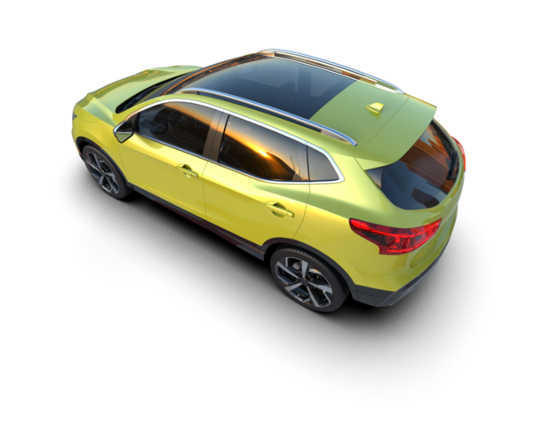 modern kompakt araba siyah arkaplanda izole edildi.