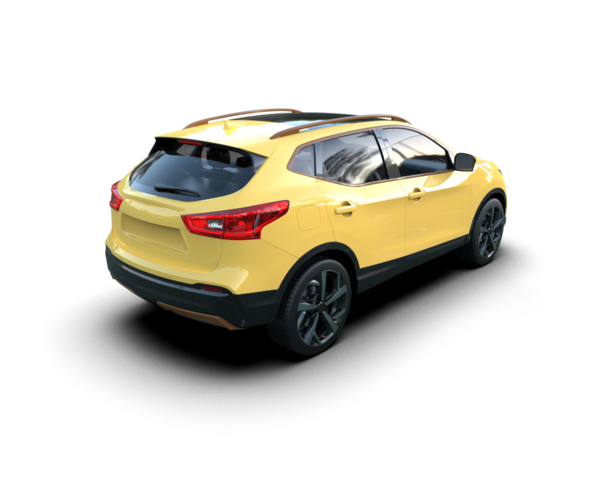Stüdyo ortamında izole edilmiş 3 boyutlu markasız bir SUV.