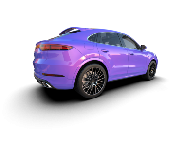 beyaz arkaplanda izole edilmiş araba 3 boyutlu görüntüleme