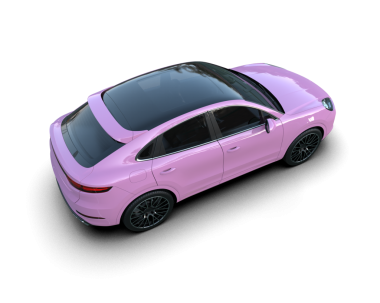 Siyah arka planda pembe modern araba, izole.