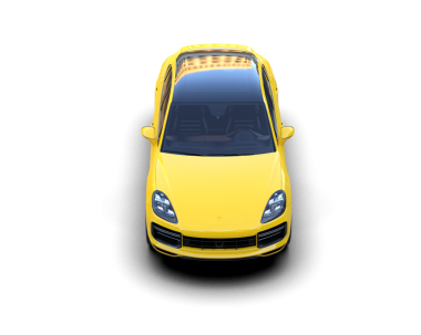 Siyah arka planda sarı taksi, 3 boyutlu illüstrasyon