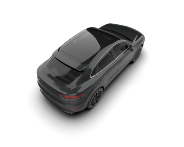 Gri renkli siyah modern araba. 3d oluşturma.