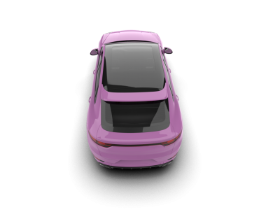 Pembe spor araba 3D görüntü