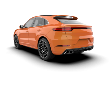 Modern araba arka planda izole edilmiş. 3d oluşturma