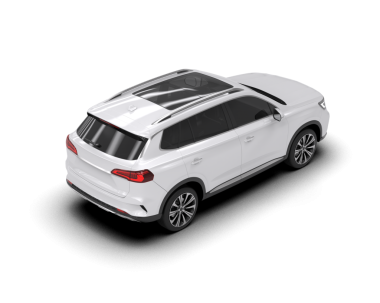 modern lüks SUV beyaz üzerine