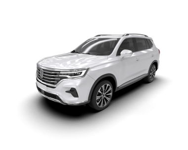 beyaz arkaplandaki modern SUv 3 boyutlu görüntüleme