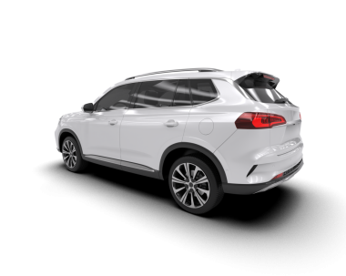 beyaz arka planda modern araba