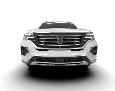 Arka plandaki araba izole edilmiş. Modern araba. 3d oluşturma