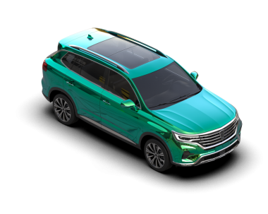 Araba arka planda izole. 3D görüntüleme - illüstrasyon.