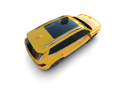 Gri arka planda modern sarı spor araba.