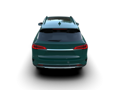 modern yeşil araba siyah arka planda izole edildi - 3 boyutlu görüntüleme