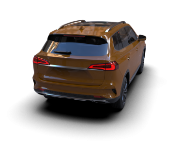 araba kırpma yolu ile siyah arkaplanda izole edildi.