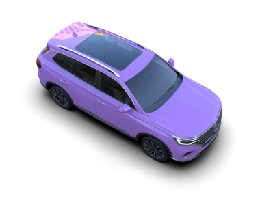 Gri arka planda izole edilmiş pembe lüks araba..