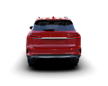 Siyah arka planda modern bir araba. 3d oluşturma