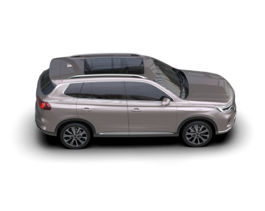 Modern araba arka planda izole edilmiş. 3D görüntüleme - illüstrasyon