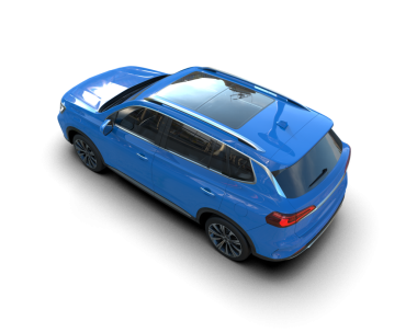 Gri arka planda mavi modern araba