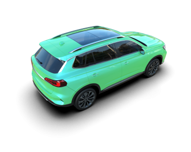 Siyah arkaplanda yeşil araba