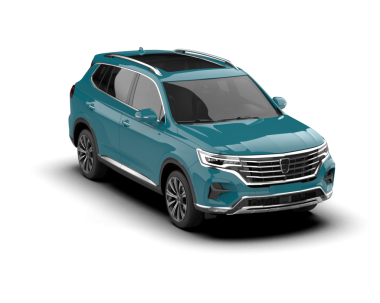 Gerçekçi SUV beyaz arka planda izole edildi. 3D görüntüleme - illüstrasyon