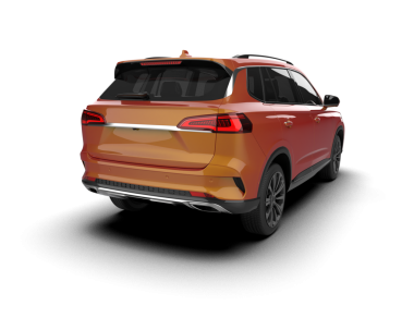 beyaz arkaplandaki modern araba 3 boyutlu görüntüleme