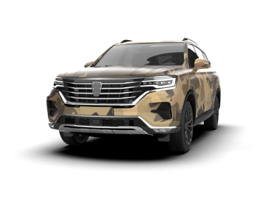 Beyaz arka planda izole edilmiş bir SUV aracının 3 boyutlu görüntüsü