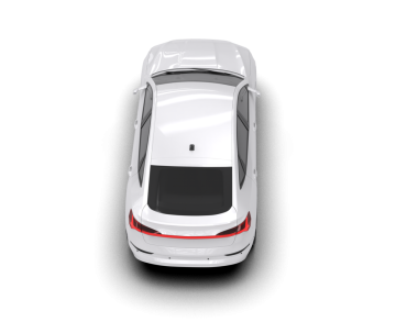 Beyaz arkaplandaki araba.