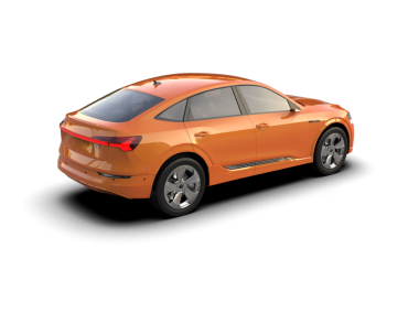 turuncu modern araba beyaz arkaplanda yan görünüm