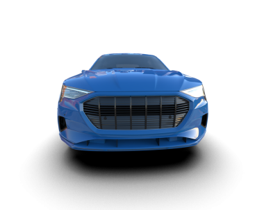 Araba beyaz arka planda izole edilmiş. 3d illüstrasyon.