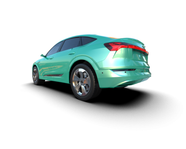 modern araba beyaz arka planda izole edildi. 3 boyutlu çizim - illüstrasyon