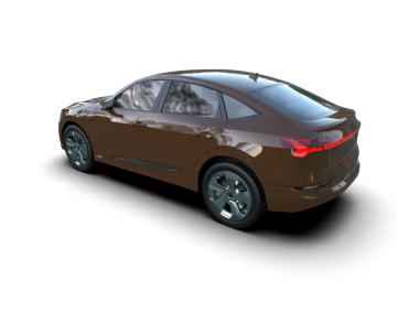 Beyaz arka planda modern lüks bir araba. 3d illüstrasyon