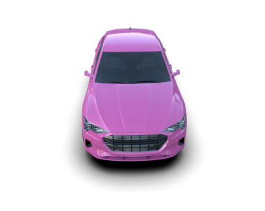 mor modern araba beyaz arkaplanda izole