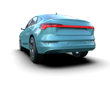 Stüdyo ortamında markasız bir SUV 'un 3 boyutlu çizimi