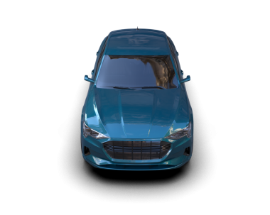 modern araba kırpma yolu ile siyah arkaplanda izole