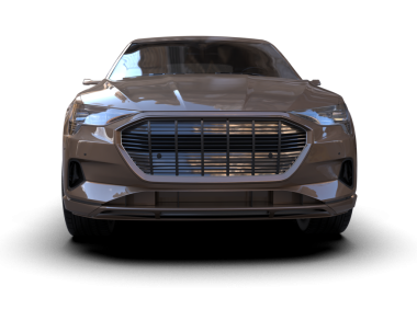 Lüks araba siyahta izole edilmiş. 3d oluşturma