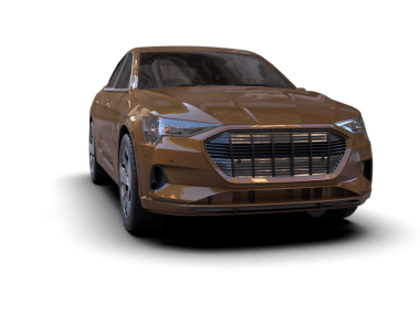 araba kırpma yolu ile siyah arkaplanda izole edildi.