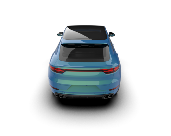 Modern araba beyaz arka planda izole edilmiş. 3 boyutlu - 3 boyutlu.