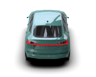 modern araba beyaz arka planda izole edilmiş, gölgesi var.