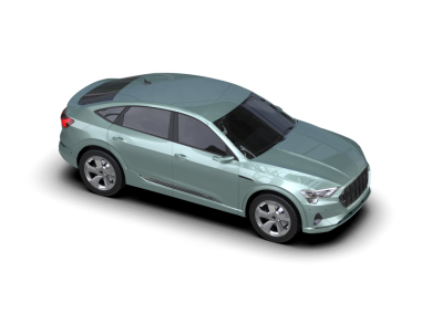 Modern araba arka planda izole edilmiş. 3d oluşturma