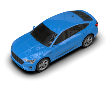 araba beyaz arkaplanda izole edildi