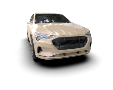 Beyaz arka planda modern bir araba. 3d oluşturma