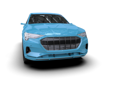 Modern araba arka planda izole edilmiş. 3d oluşturma