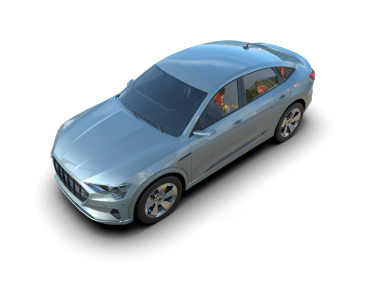 Modern araba gri renkte izole edilmiş. 3d oluşturma