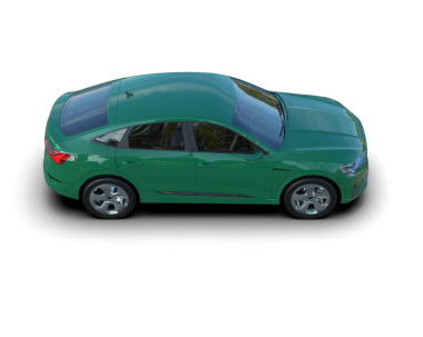 Yeşil çatılı modern araba..