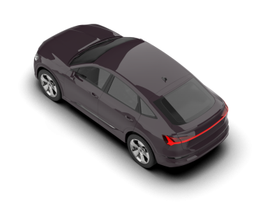 Beyaz arka planda modern bir araba. 3d oluşturma