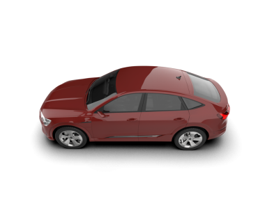 Modern araba beyazda izole edilmiş. 3d oluşturma