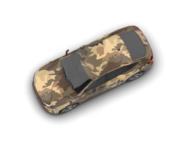 araba askeri kamuflajı beyaz arka planda izole edildi