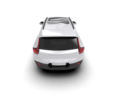 Araba beyaz arka planda izole edilmiş. 3d oluşturma