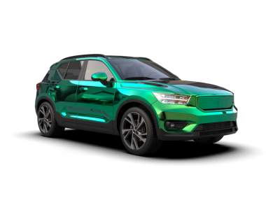 kırpma yolu ile siyah arkaplan üzerinde yeşil modern araba