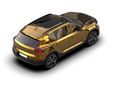 Siyah arka planda lüks bir cip arabası. 3d illüstrasyon