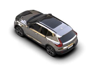 kırpma yolu ile beyaz arkaplanda izole araba.